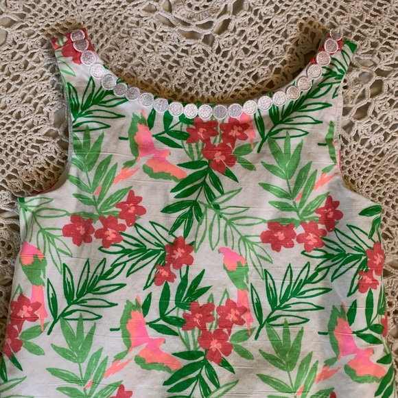 Janie and Jack Spring Dress size 5 pink green zip - Picture 3 of 7